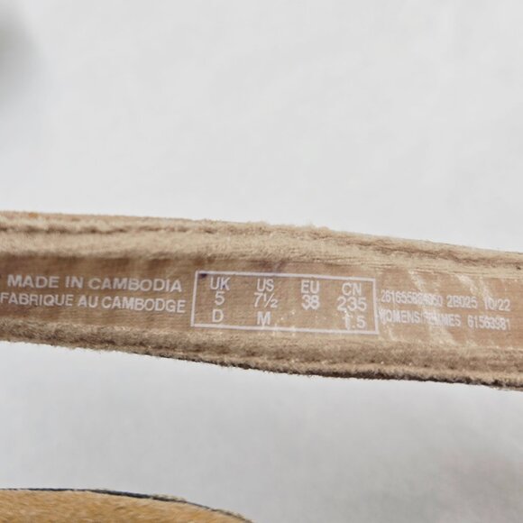 Clarks Beige Floral Strap Sandals - Picture 12 of 13